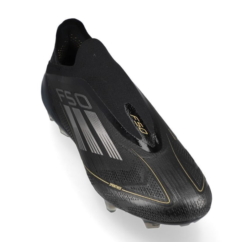 adidas F50 Elite Laceless FG Dark Spark - Noir/Argenté/Doré